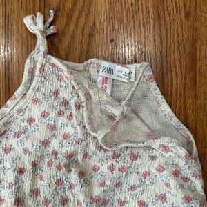 Zara Cream Floral Overall